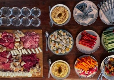 Repas sain et équilibré au sein du moulin de castellane dans le cadre d'un week end ressourcement en pleine nature